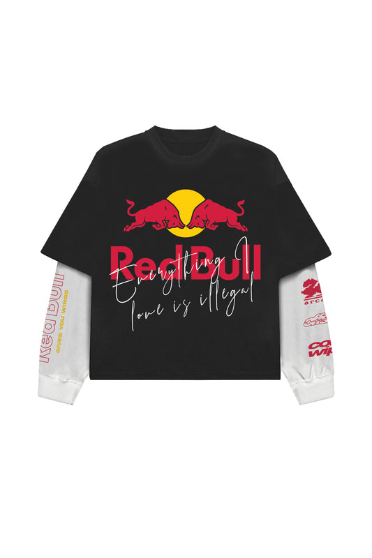 Red Bull B&W LS Oversized Tee